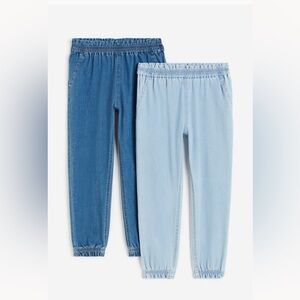 H&M denim joggers girls size 5T